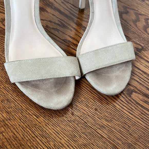 ALDO Gem-Embellished Stiletto Heeled Suede Sandal (in Bone - Size 6) - Picture 3 of 9